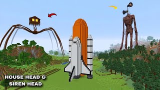 🔥 SURVIVING AGAINST HOUSE HEAD & SIREN HEAD COMBO in Minecraft 😱 | Coffin Meme Gameplay