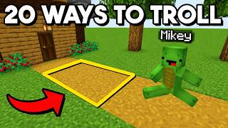 20 ways to troll Mikey in minecraft
